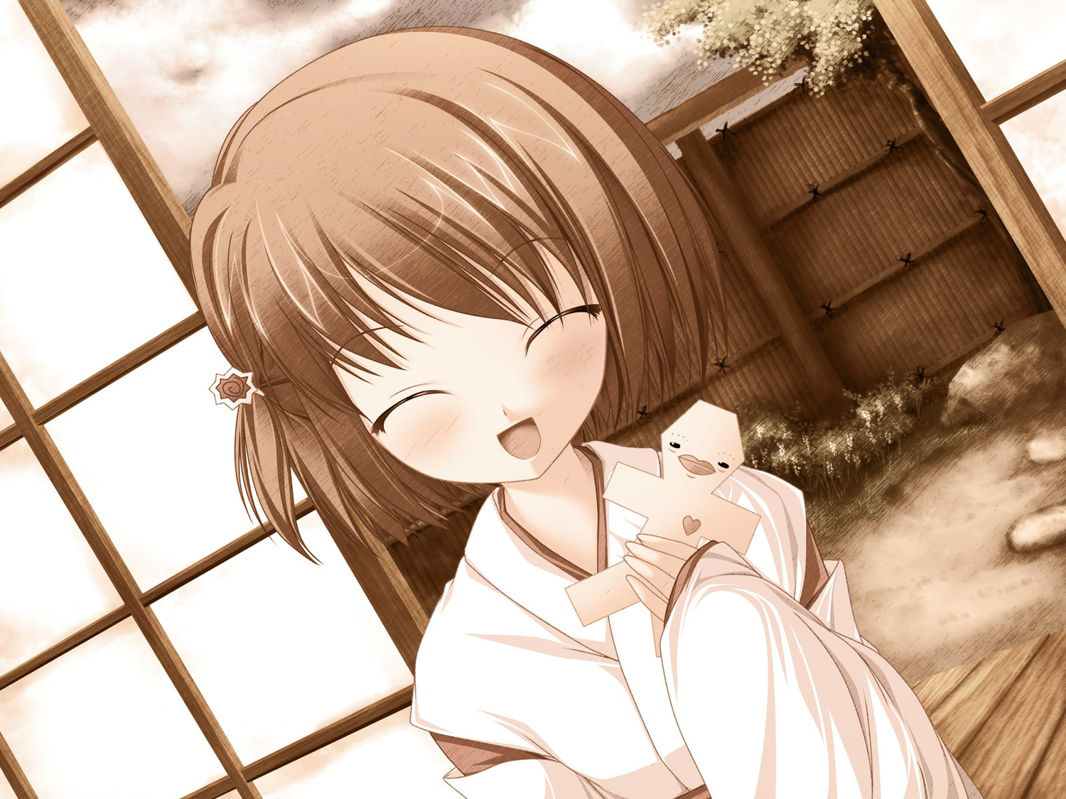 brown_hair, game_cg, inakoi, japanese_clothes, midou_chihiro, short_hair, tenmaso, whirlpool
