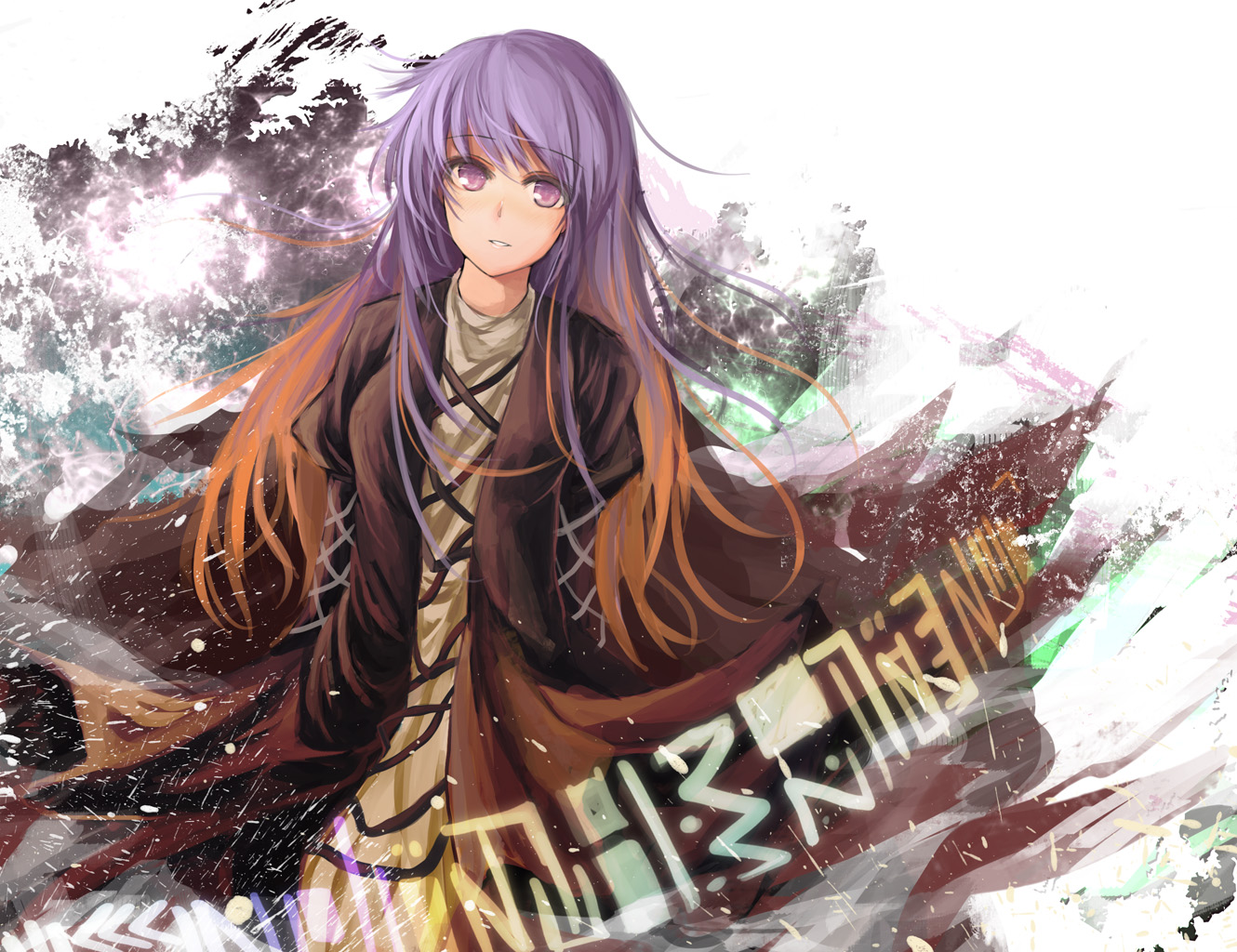 dress, hijiri_byakuren, metalwasabi, purple_eyes, purple_hair, touhou