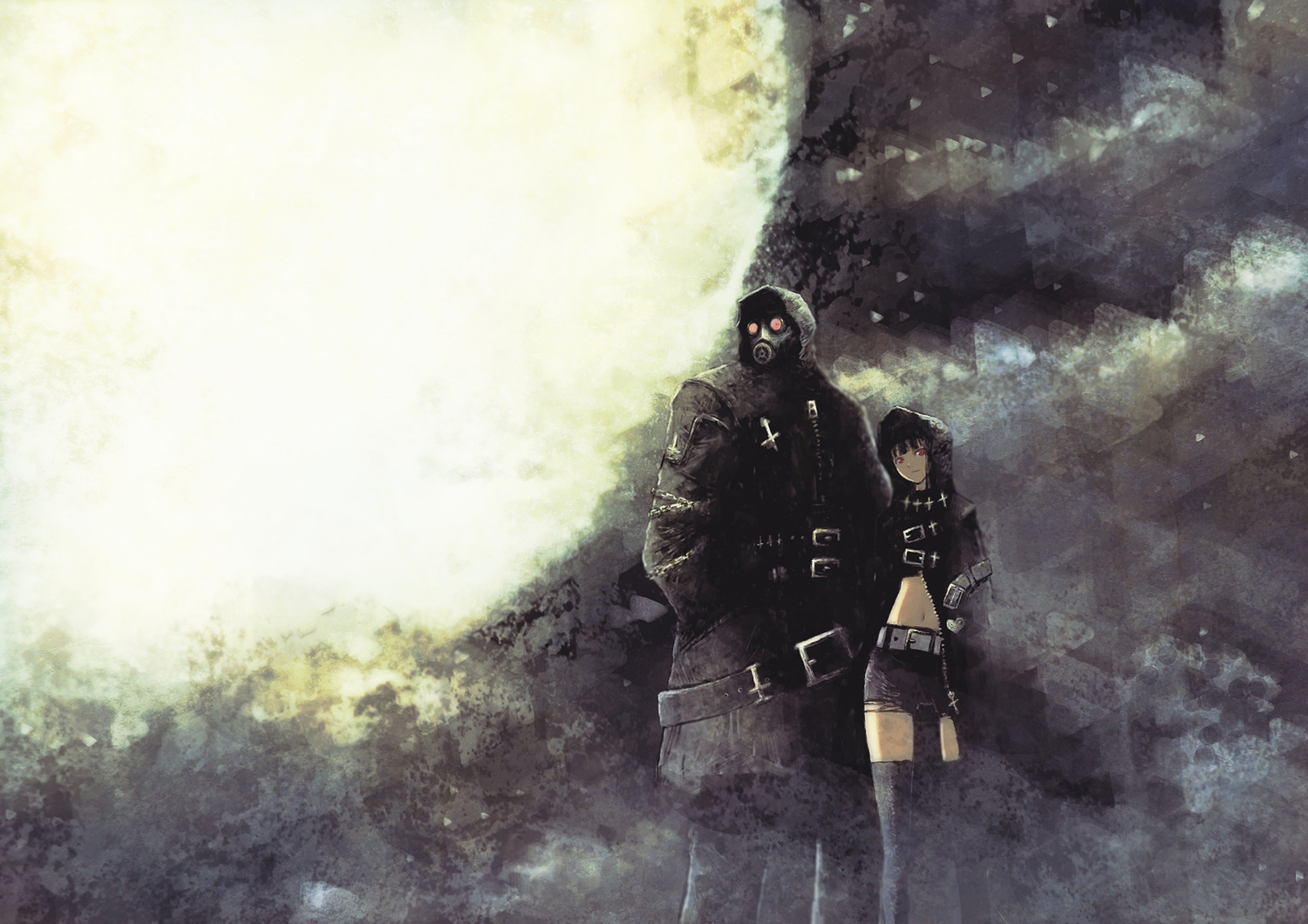 blackball, red_eyes, tagme, thighhighs