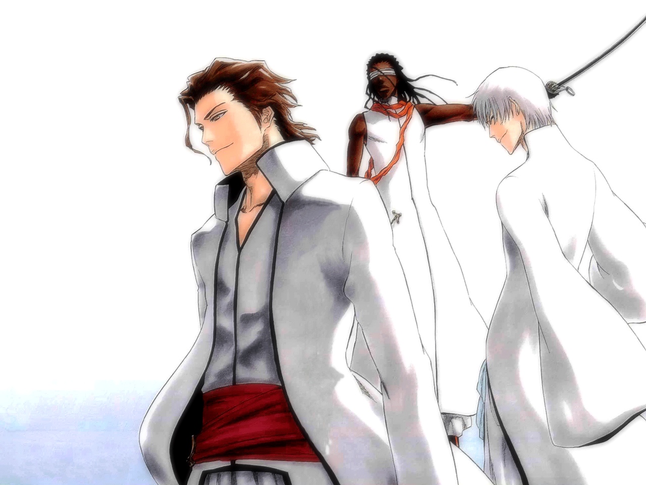 aizen_sousuke, all_male, bleach, ichimaru_gin, male, tousen_kaname