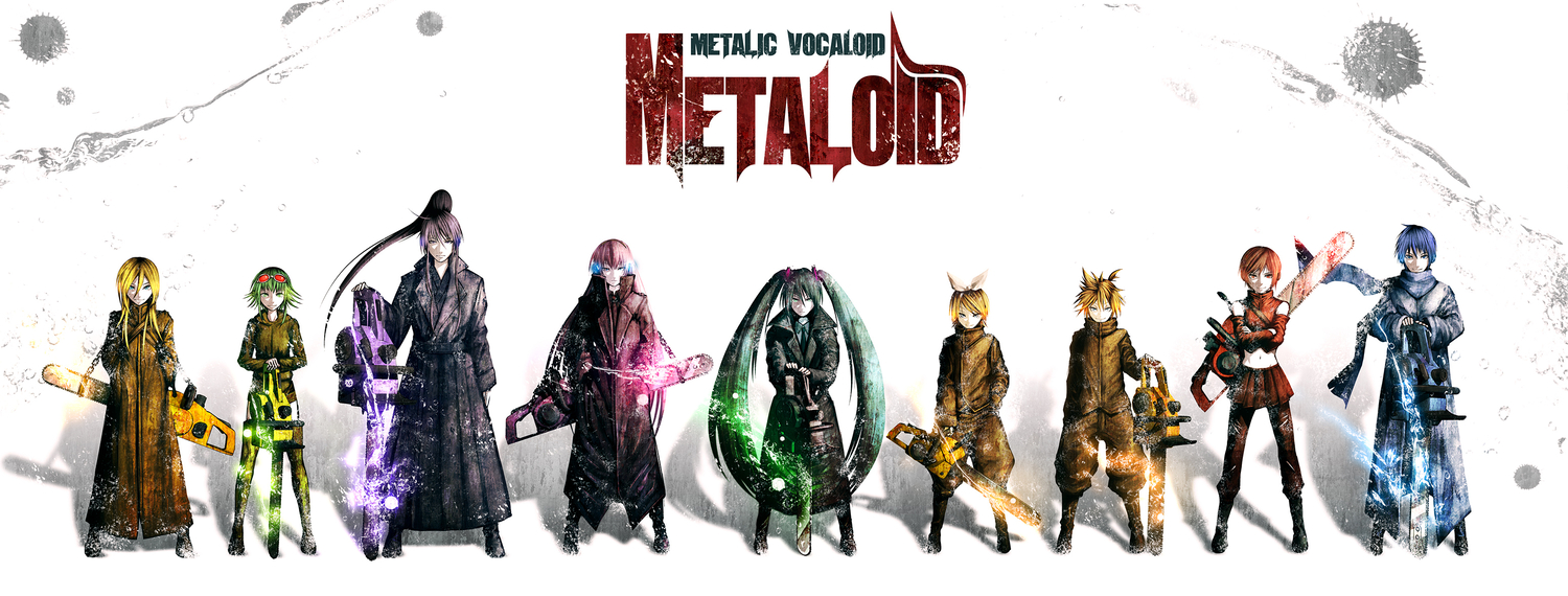 chainsaw, group, gumi, hatsune_miku, kagamine_len, kagamine_rin, kaito, kamui_gakupo