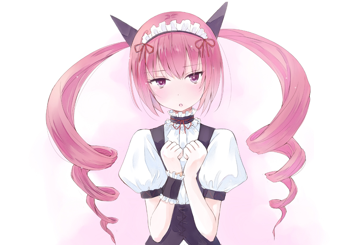 animal_ears, faris_nyannyan, nonaka_yuu, pink_eyes, pink_hair, steins;gate, twintails