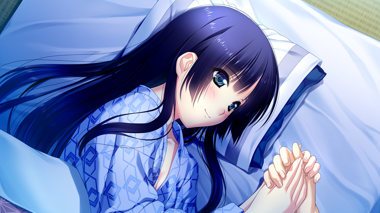 amasaka_takashi, bed, game_cg, koi_mekuri_clover, sakanoue_mikana