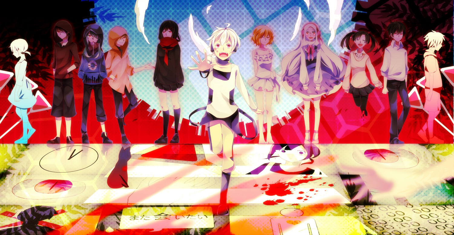 achiki, amamiya_hibiya, asahina_hiyori, black_hair, blonde_hair, brown_hair, dress, enomoto_takane