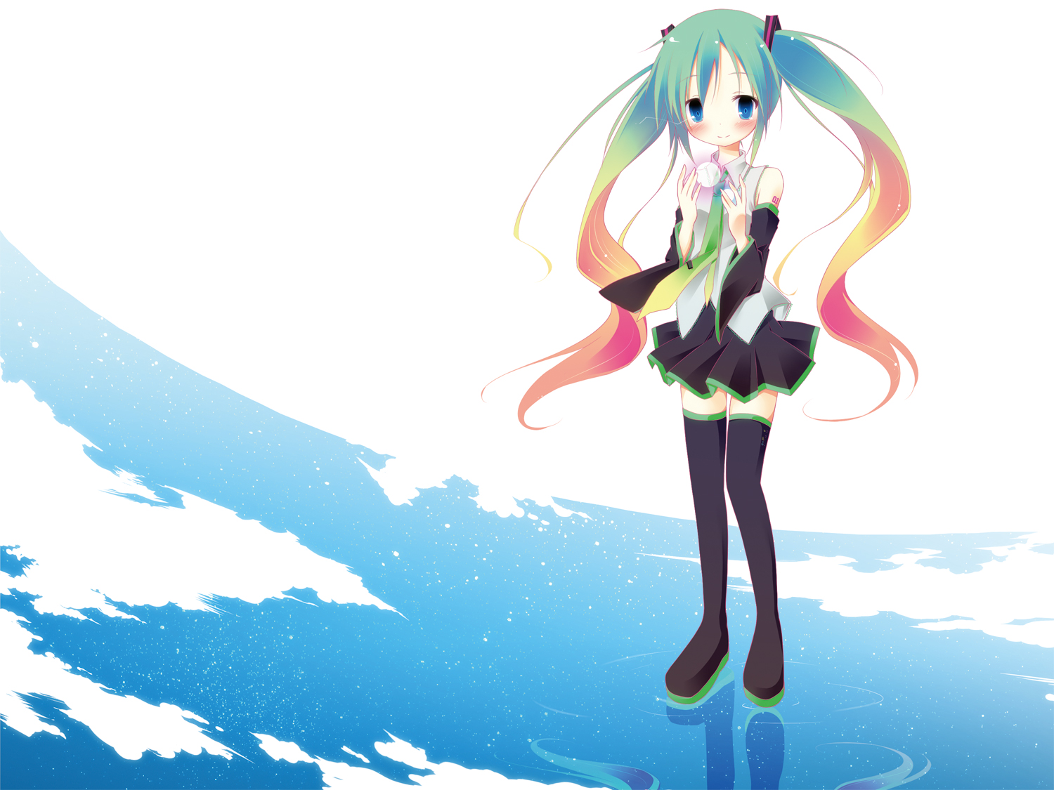 hatsune_miku, ichihina, thighhighs, twintails, vocaloid