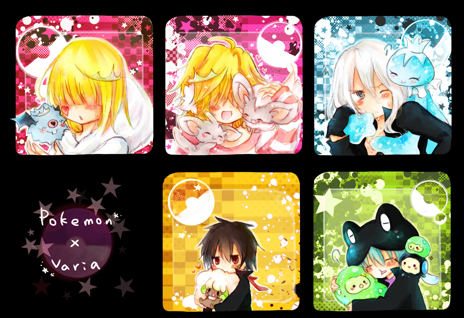 aliasing, all_male, belphegor_(reborn), cinccino, crossover, duosion, fran_(reborn), frillish