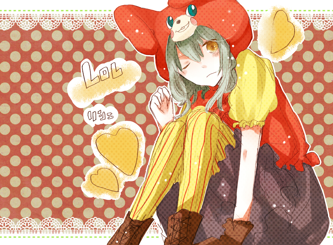 hatsune_miku, lots_of_laugh_(vocaloid), uni_(kokoromikun), vocaloid