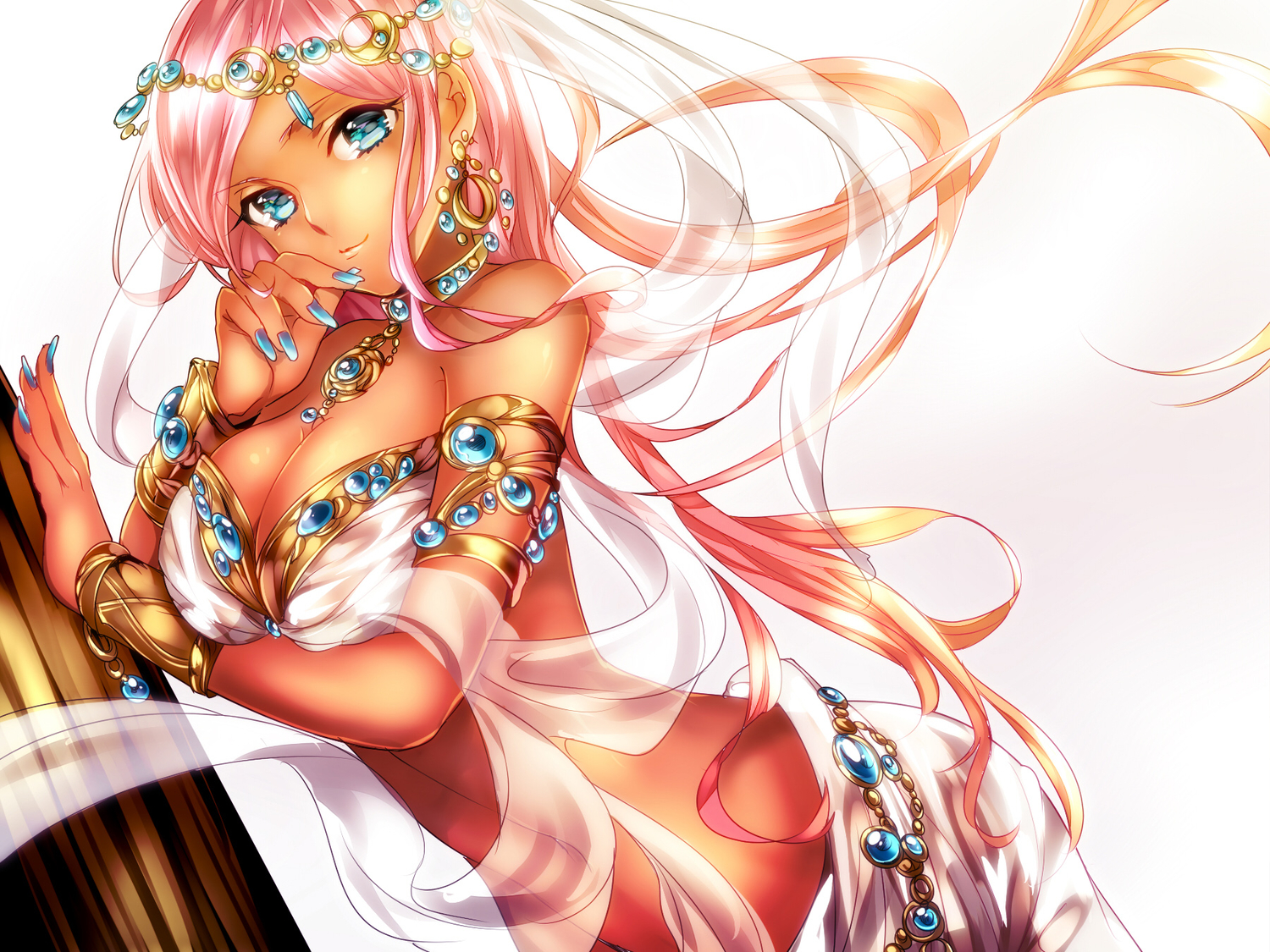 blue_eyes, ichinose777, long_hair, megurine_luka, pink_hair, vocaloid