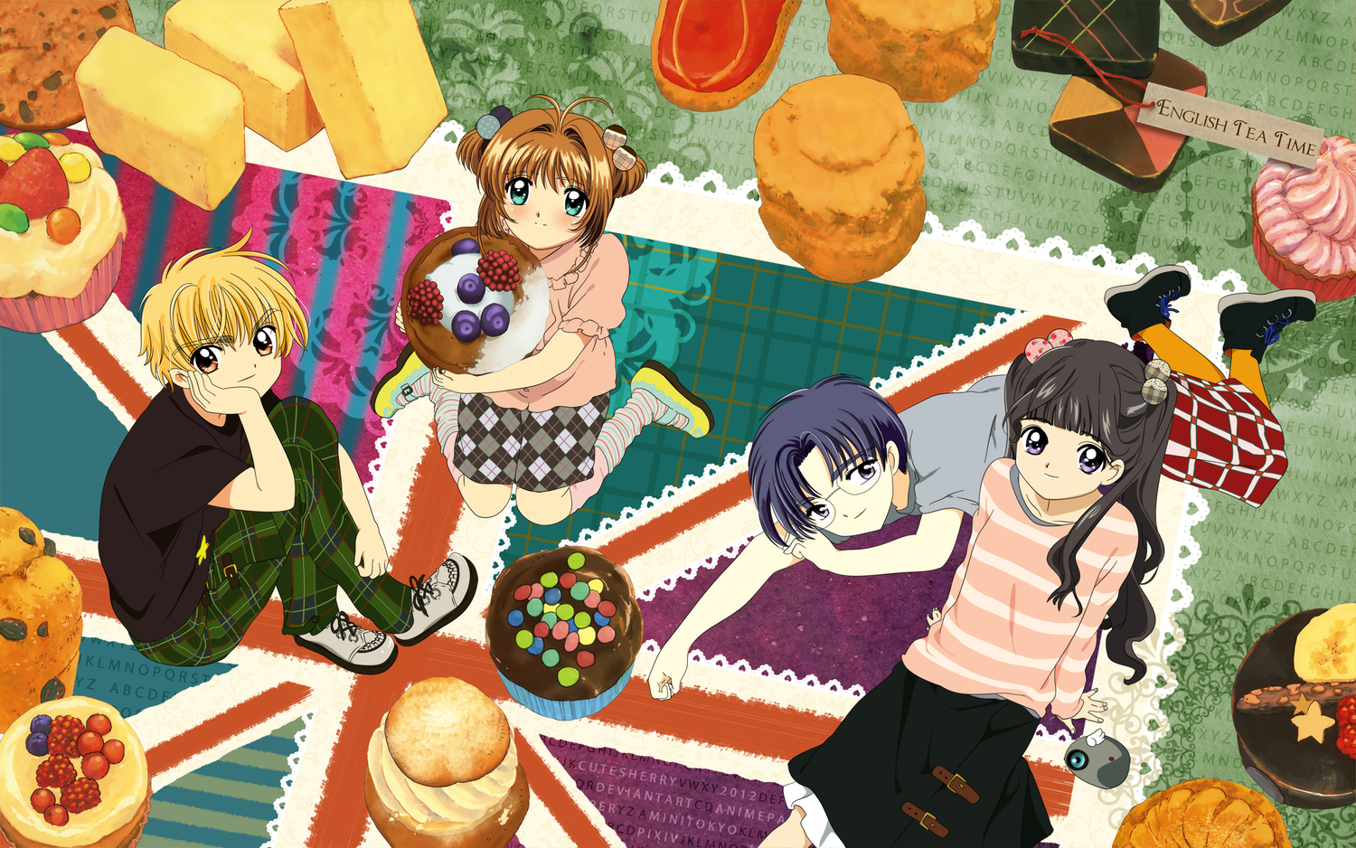card_captor_sakura, clamp, daidouji_tomoyo, kinomoto_sakura, li_syaoran, tagme
