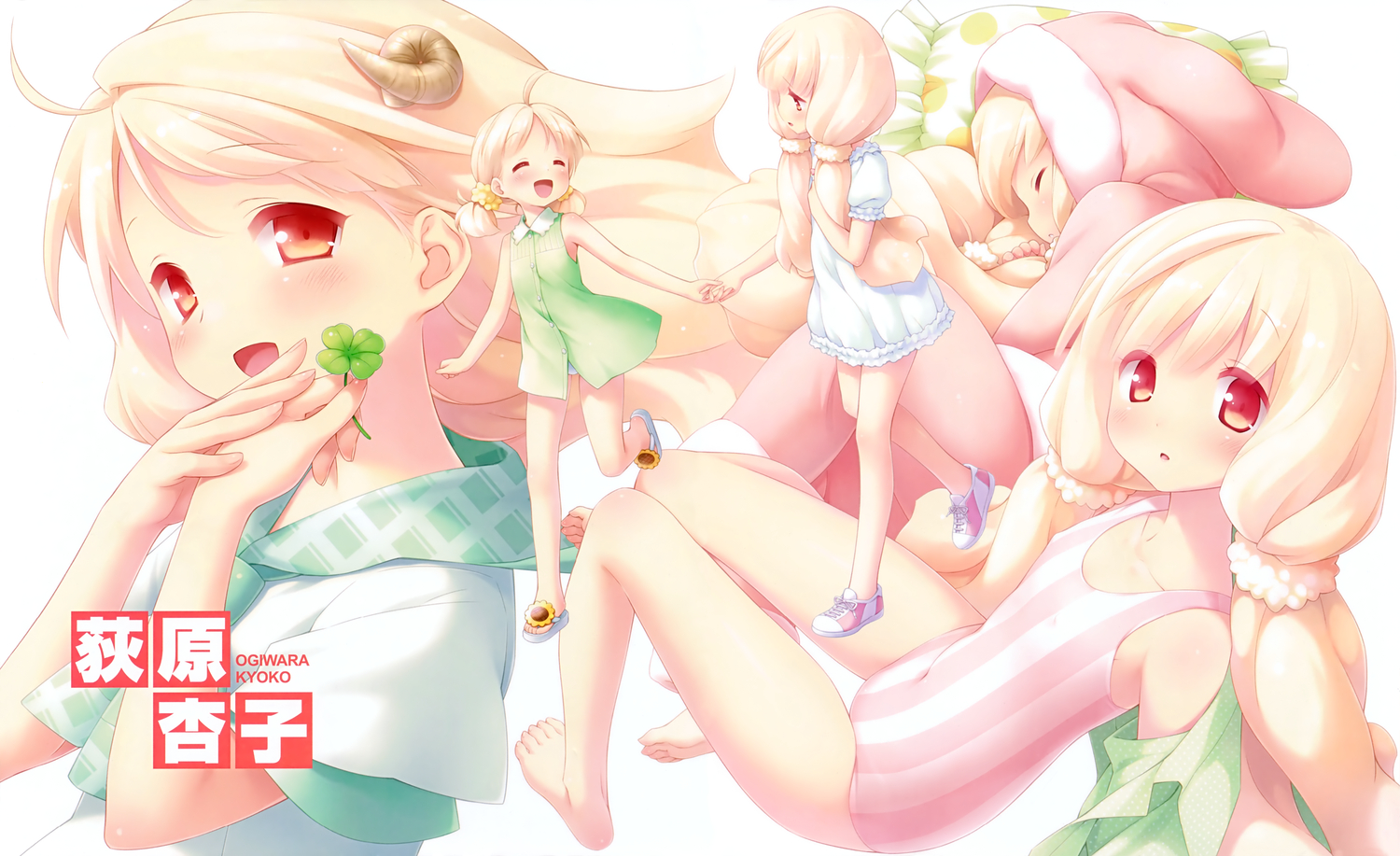 blonde_hair, cafe_sourire, gayarou, loli, ogiwara_kyouko, swimsuit