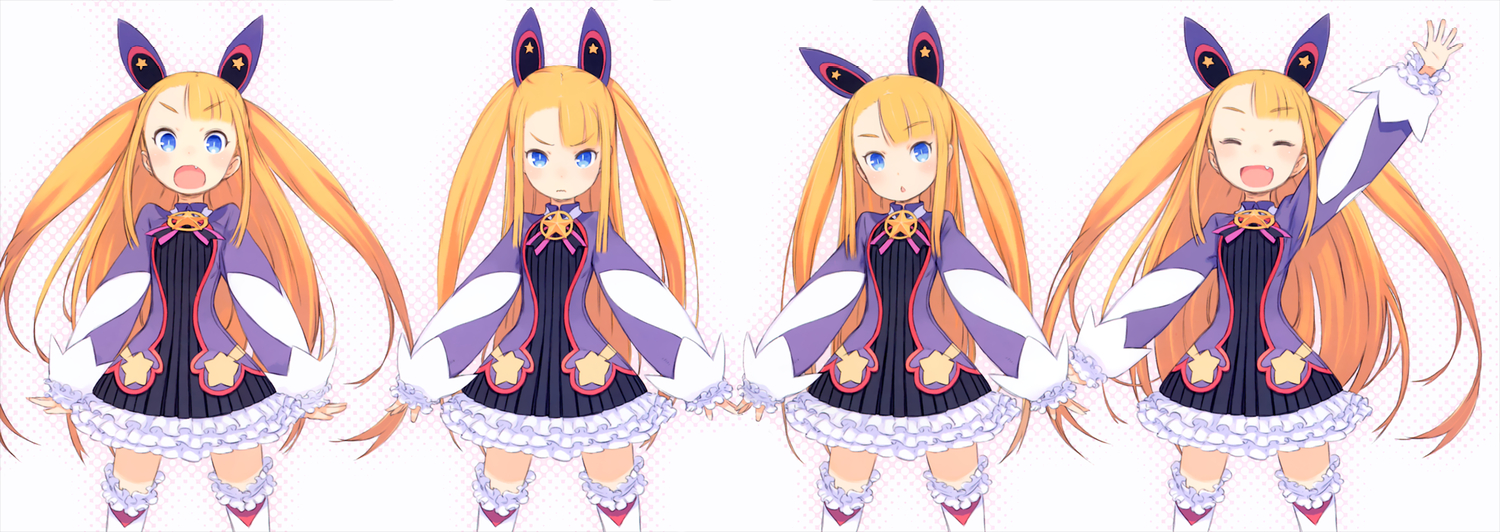 aqua_eyes, dress, kuroboshi_kouhaku, loli, long_hair, orange_hair, tagme, thighhighs