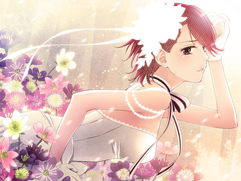 dress, flowers, gloves, hima_(ab_gata), meiko, ribbons, vocaloid
