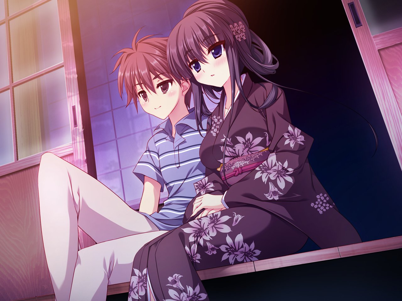 feng, game_cg, hoshizora_e_kakaru_hashi, hoshizora_e_kakaru_hashi_aa, japanese_clothes, yorozu_senka