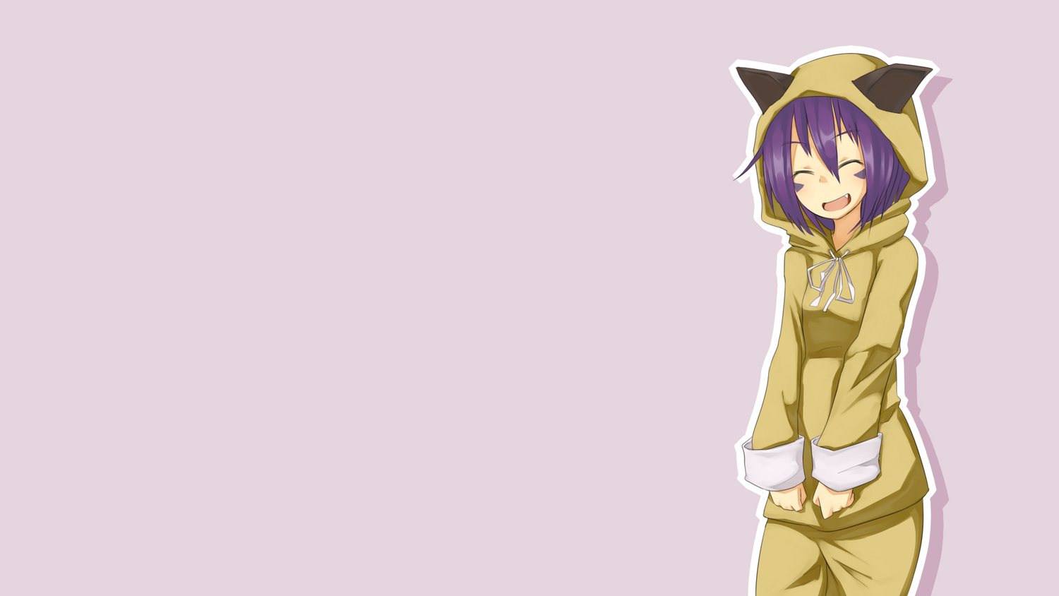 animal_ears, fang, merry_nightmare, pajamas, purple_hair, tagme, yumekui_merry