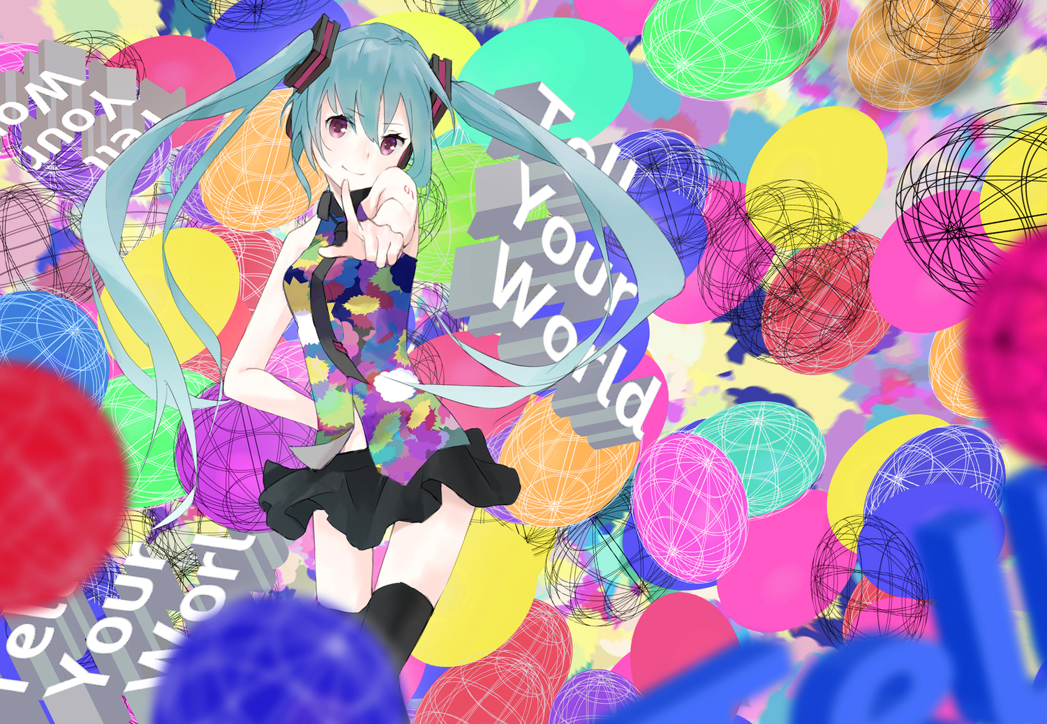 hatsune_miku, pink_eyes, rikkukku, tell_your_world_(vocaloid), thighhighs, vocaloid