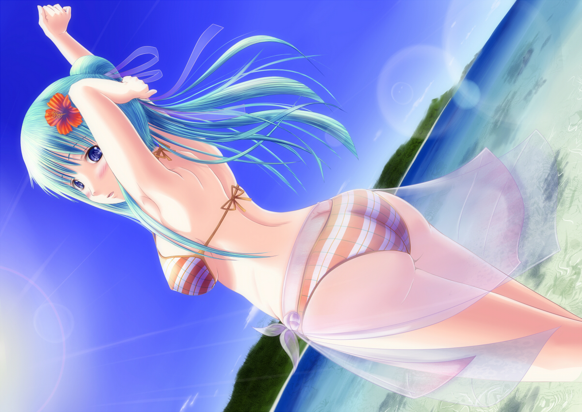 beach, bikini, harimu_ohagi, original, swimsuit