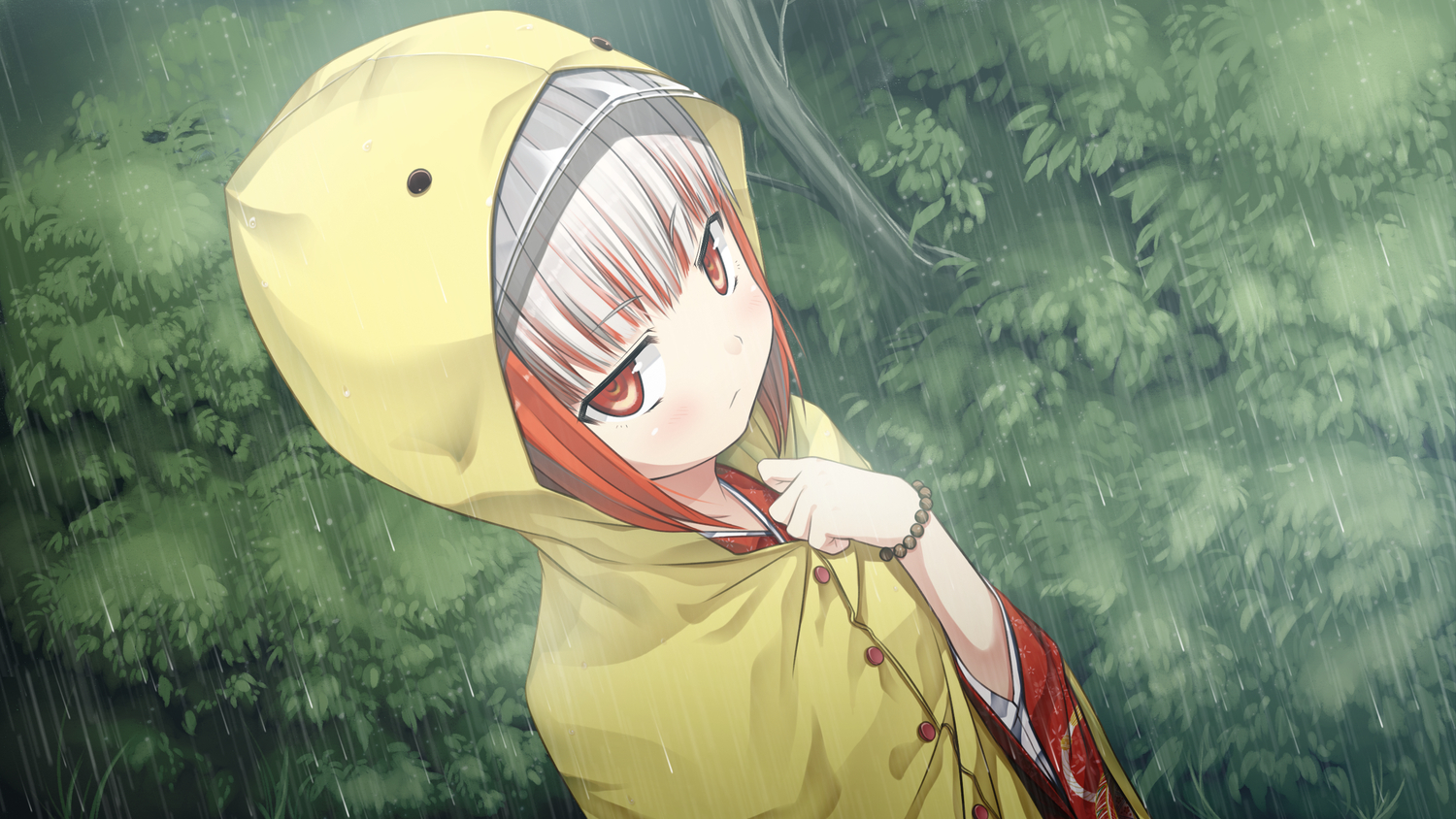 blush, cura, flat_chest, forest, game_cg, japanese_clothes, kimono, loli