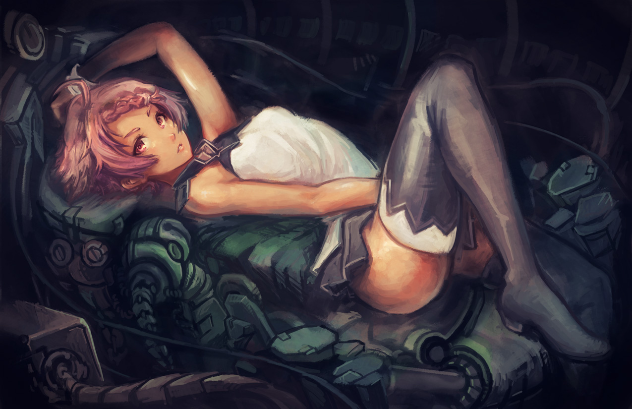 doomfest, elena_peoples, eureka_seven_ao, pink_hair, thighhighs