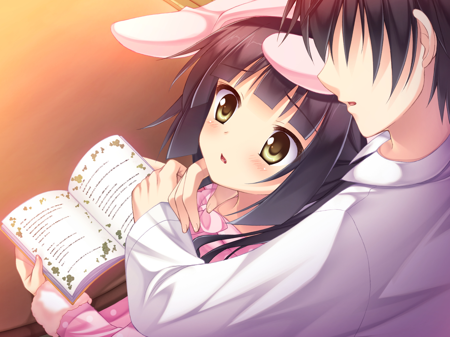 book, fang, game_cg, kazama_minto, sakura_no_reply