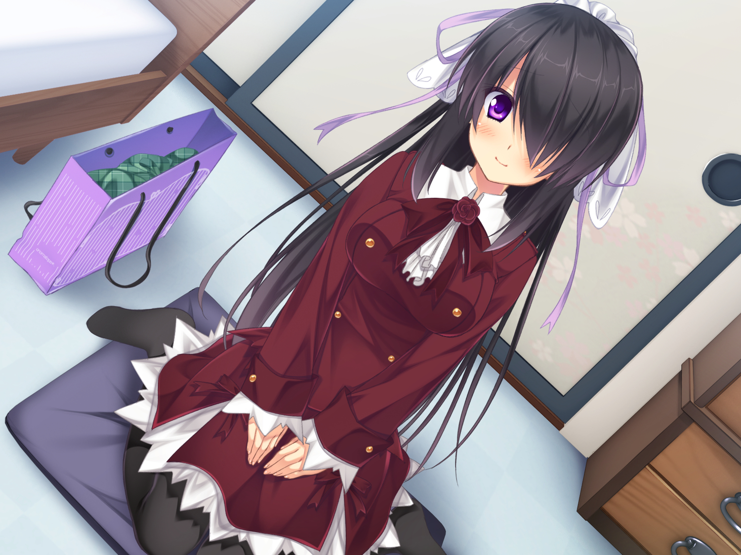 dress, game_cg, hazuki_mikuri, headdress, sakura_no_reply