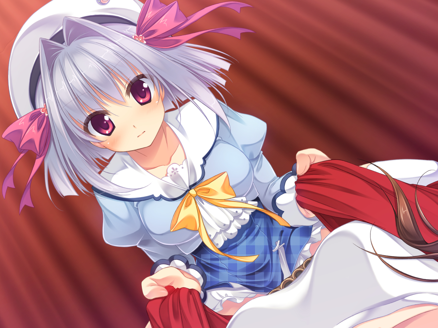 game_cg, hat, saejima_momo, sakura_no_reply