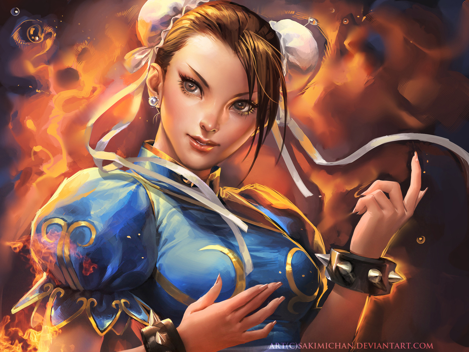 chun-li, sakimichan, street_fighter, watermark