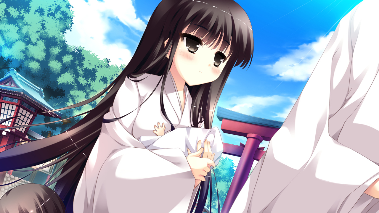 game_cg, japanese_clothes, kamigakari_cross_heart!, miyano_oume, windmill_(company)