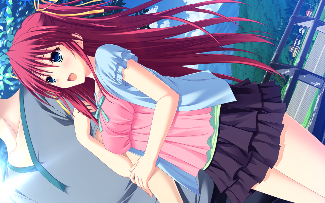 aridome_mao, blue_eyes, game_cg, peassoft, skirt, tagme_(artist), zutto_tsukushite_ageru_no!