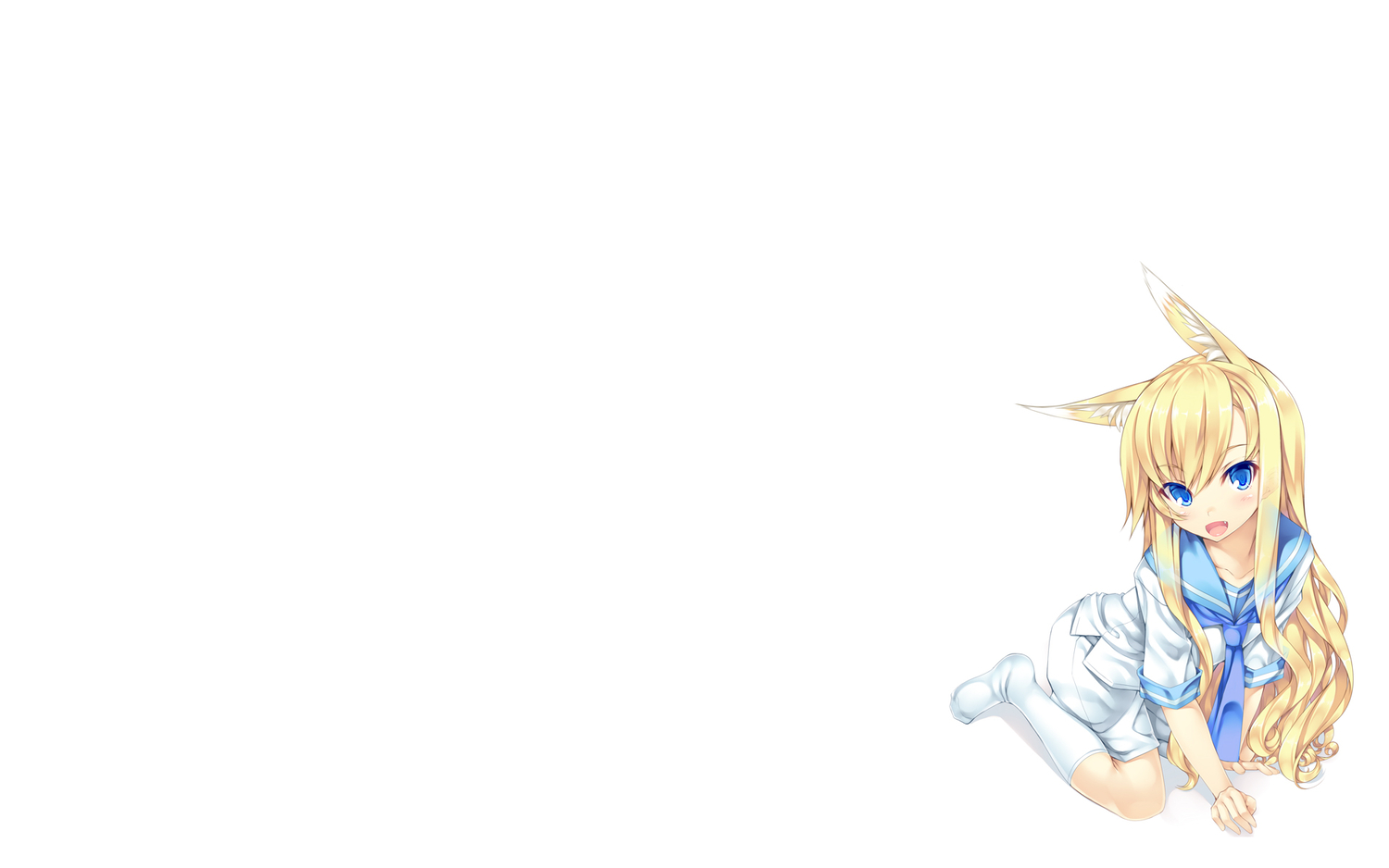 animal_ears, blonde_hair, blue_eyes, foxgirl, ichijou_hitoshi, long_hair, original, school_uniform