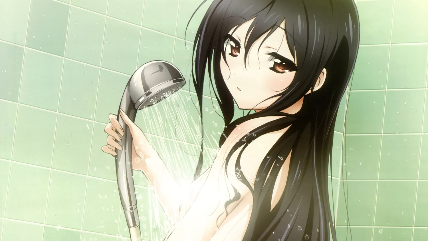 accel_world, kuro_yuki_hime, megami, nude, scan, shower