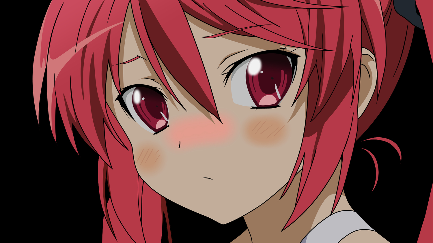 close, haiyore!_nyaruko-san, kuuko, red_eyes, red_hair, transparent, vector