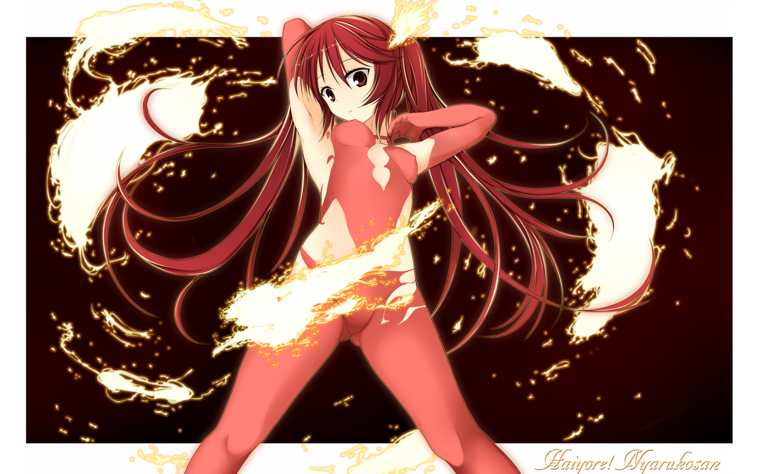 haiyore!_nyaruko-san, kuuko, long_hair, nanahosi_seiiki, red_hair