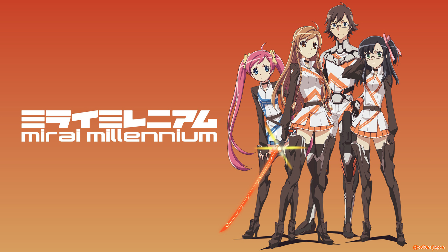 armor, culture_japan, glasses, hoshikawa_kanata, iwakura_kazunori, jpeg_artifacts, suenaga_haruka, suenaga_mirai