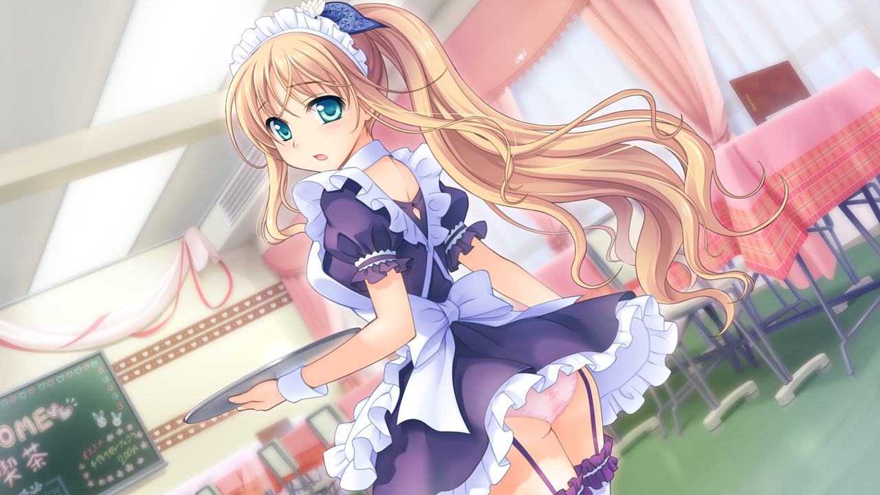 astraythem, blonde_hair, game_cg, ginta, headband, long_hair, maid, sakurazuka_natsuki