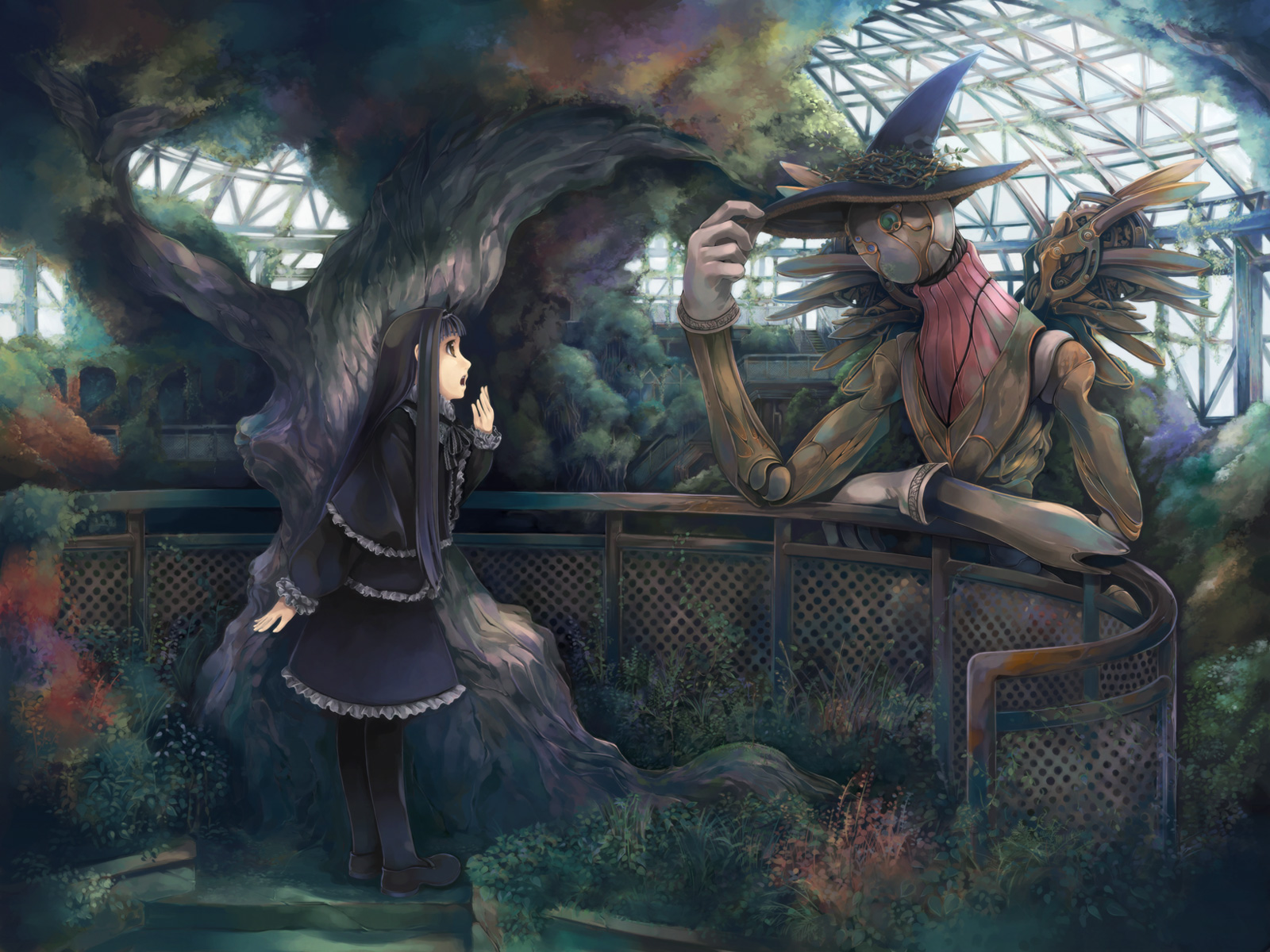 goth-loli, lolita_fashion, robot, scenic, simosi