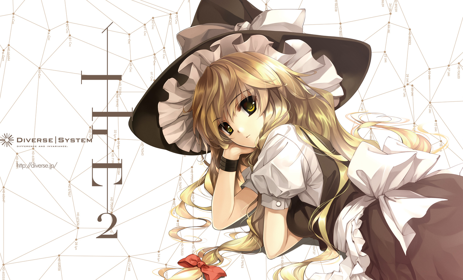 blonde_hair, bow, diverse_system, dress, hat, kirisame_marisa, misaki_kurehito, touhou, witch