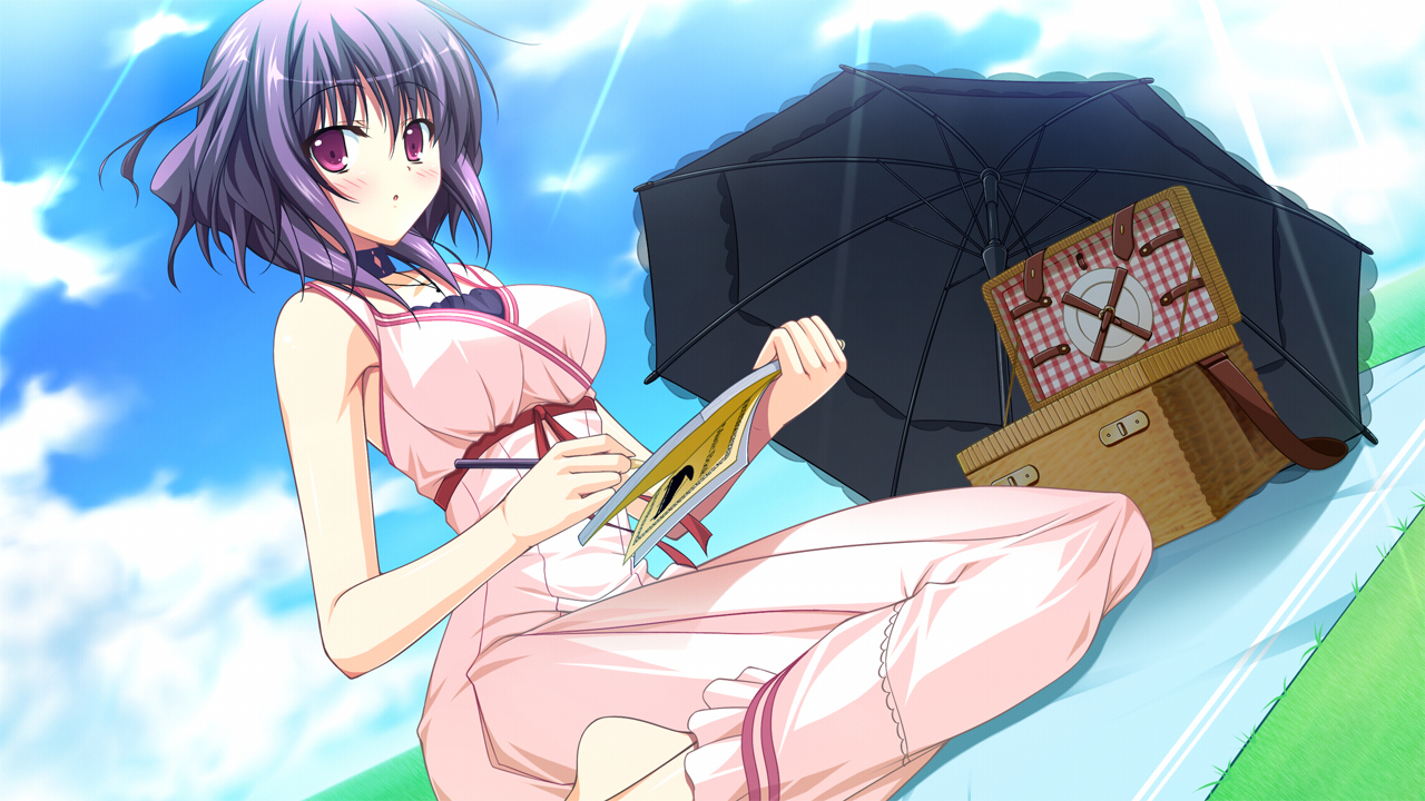 amamiya_ayane, fortissimo//akkord:bsusvier, game_cg, ooba_kagerou, short_hair, umbrella
