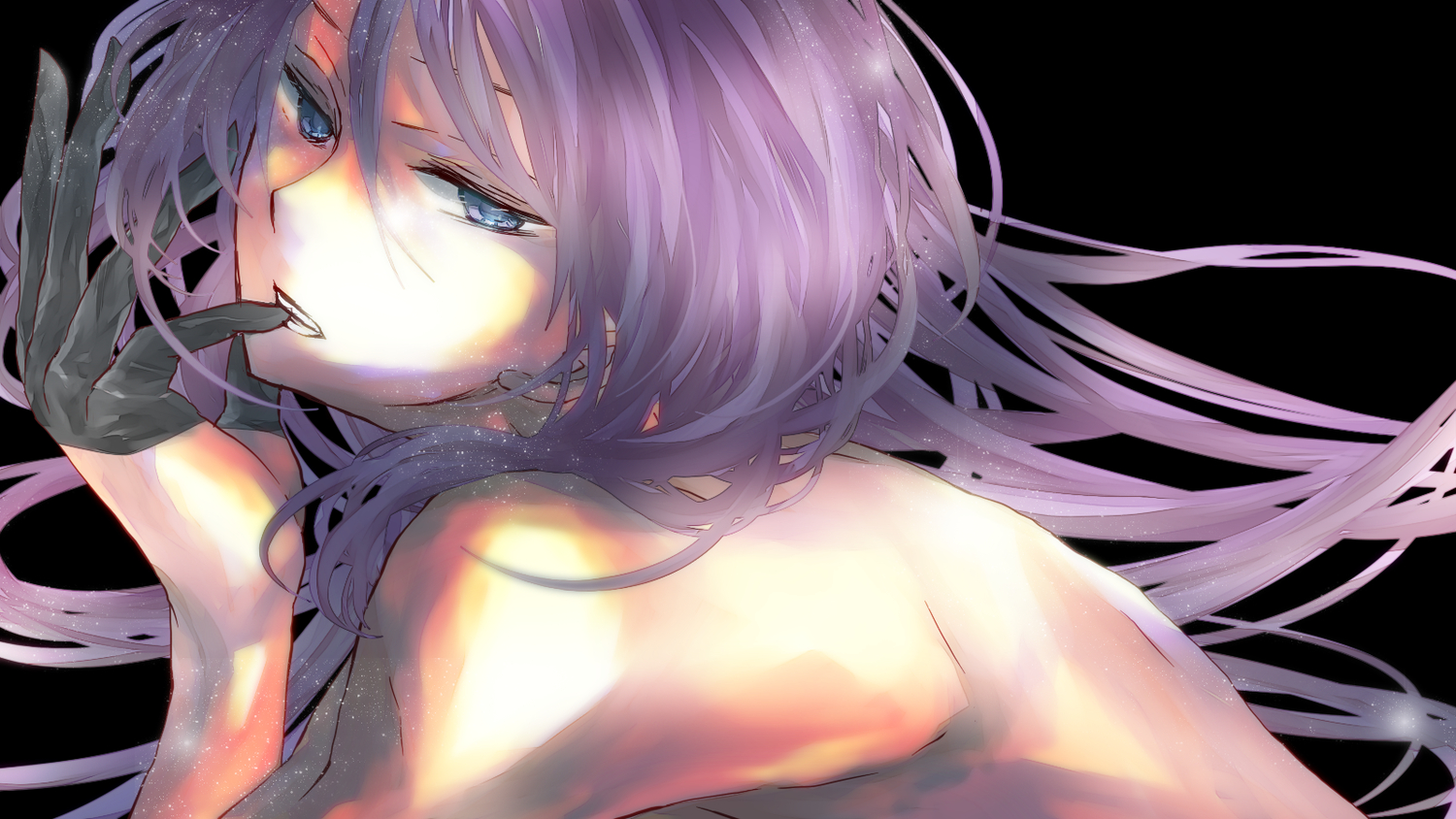 all_male, amakura_(islit), close, gloves, kamui_gakupo, male, nude, purple_hair