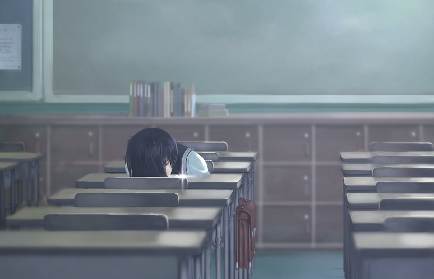 kome_(okome-smile), nazo_no_kanojo_x, school_uniform, sleeping, urabe_mikoto