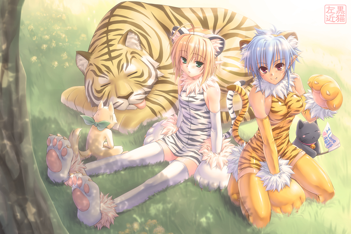 animal_ears, kuroneko_sakon, pointed_ears