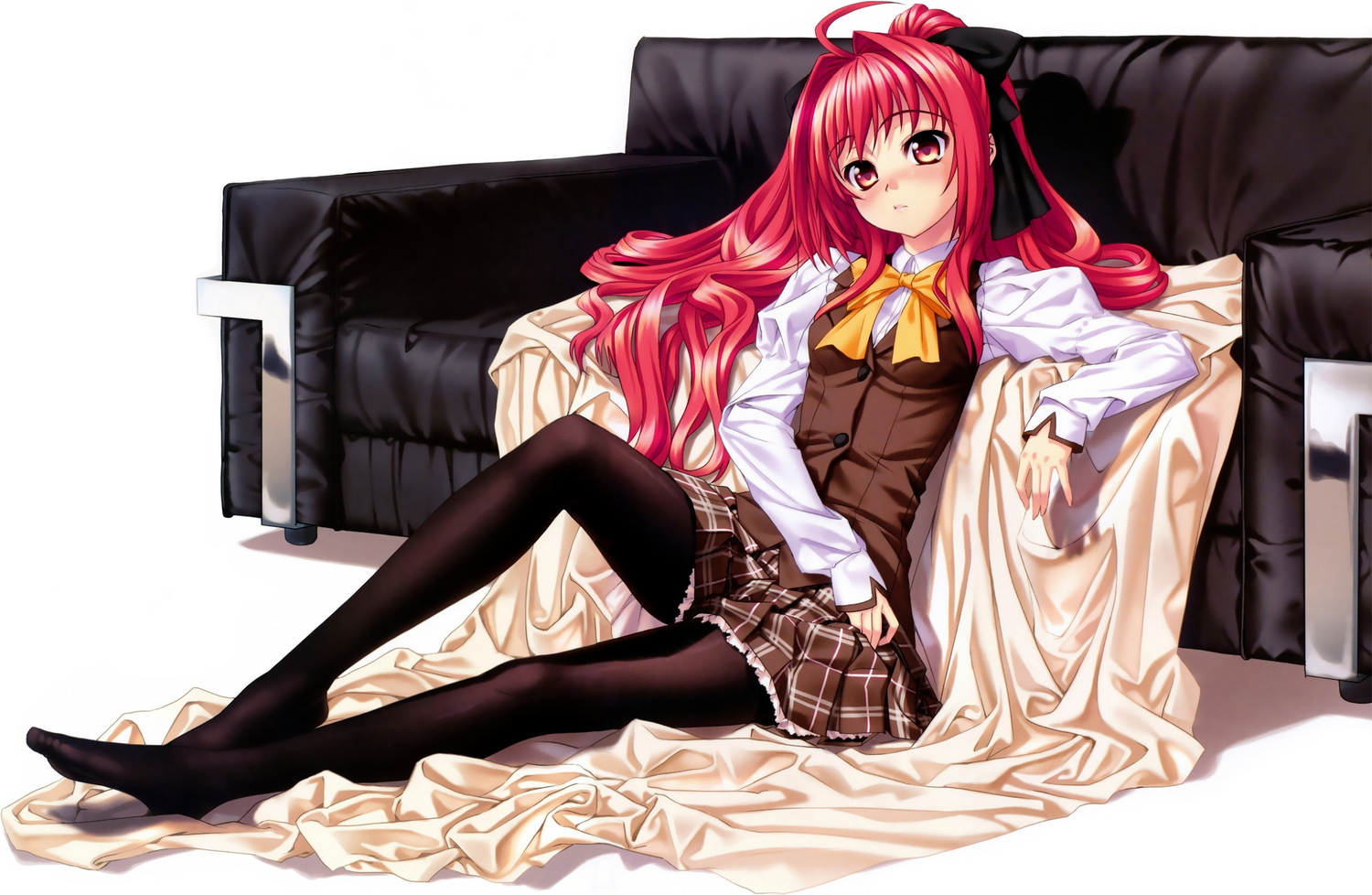 corticarte_apa_lagranges, kannatsuki_noboru, long_hair, pantyhose, red_hair, school_uniform, shinkyoku_soukai_polyphonica, white