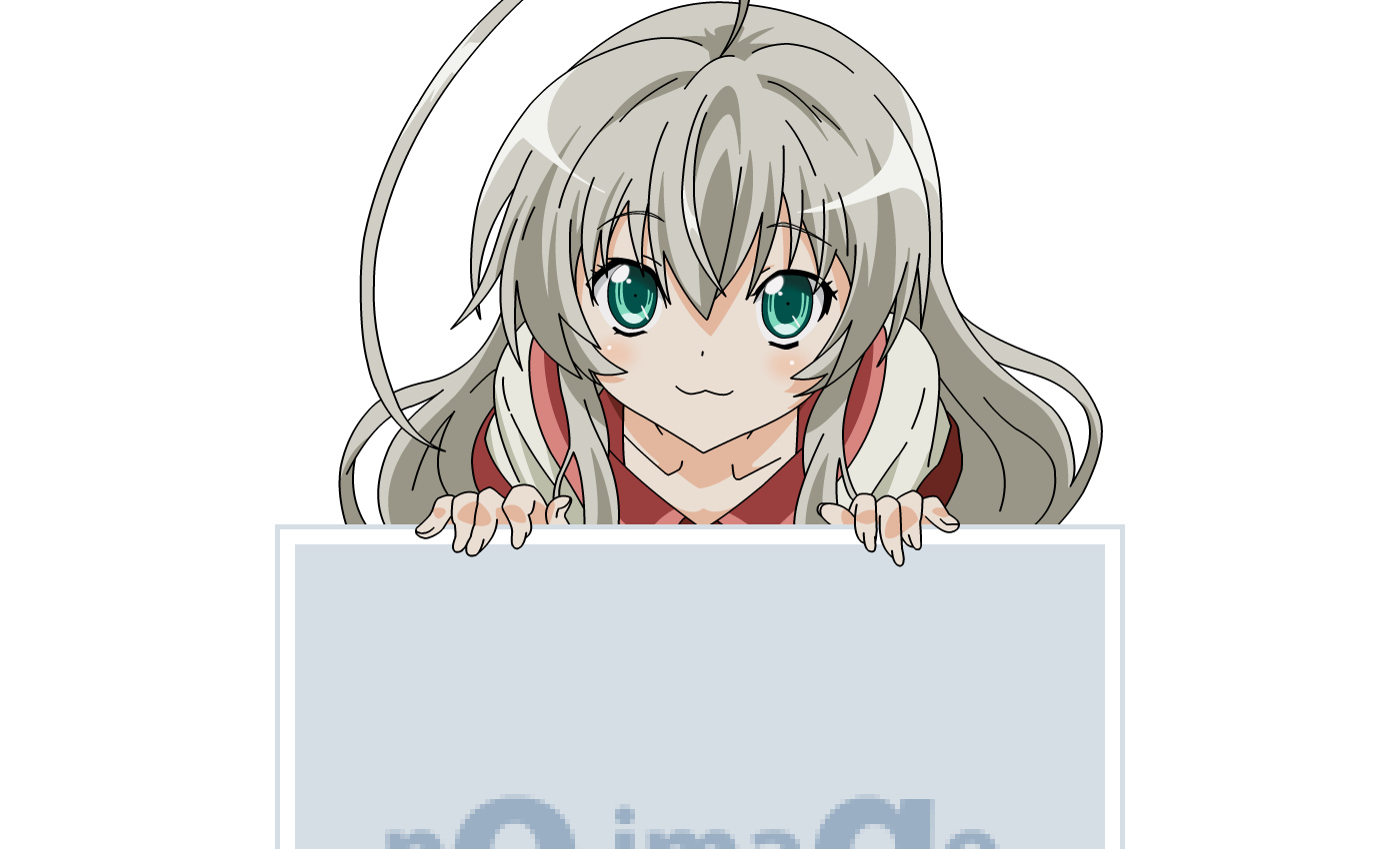 cat_smile, close, gray_hair, green_eyes, haiyore!_nyaruko-san, mugen_ouka, nyaruko, white