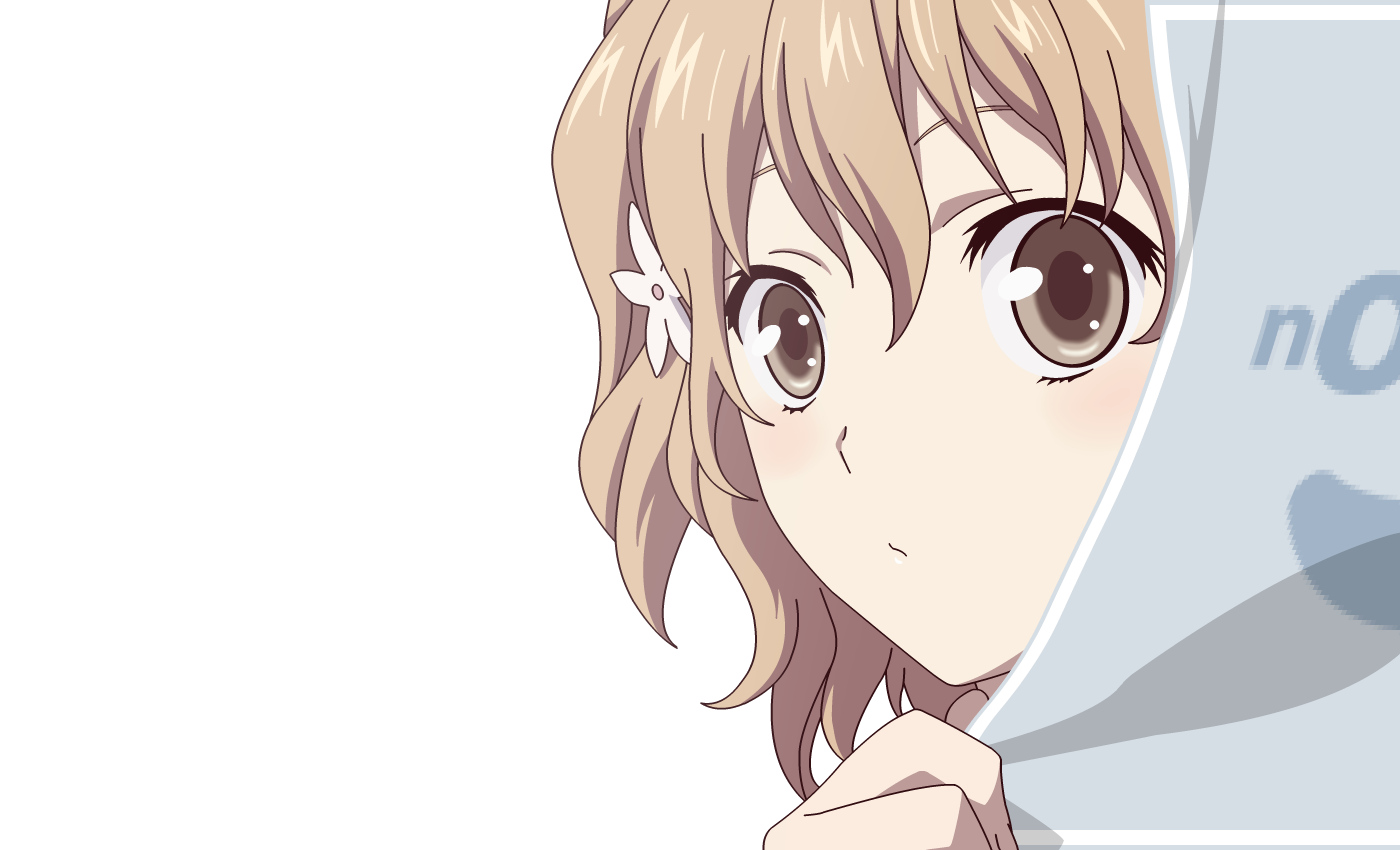 brown_eyes, brown_hair, close, hanasaku_iroha, matsumae_ohana, mugen_ouka, white