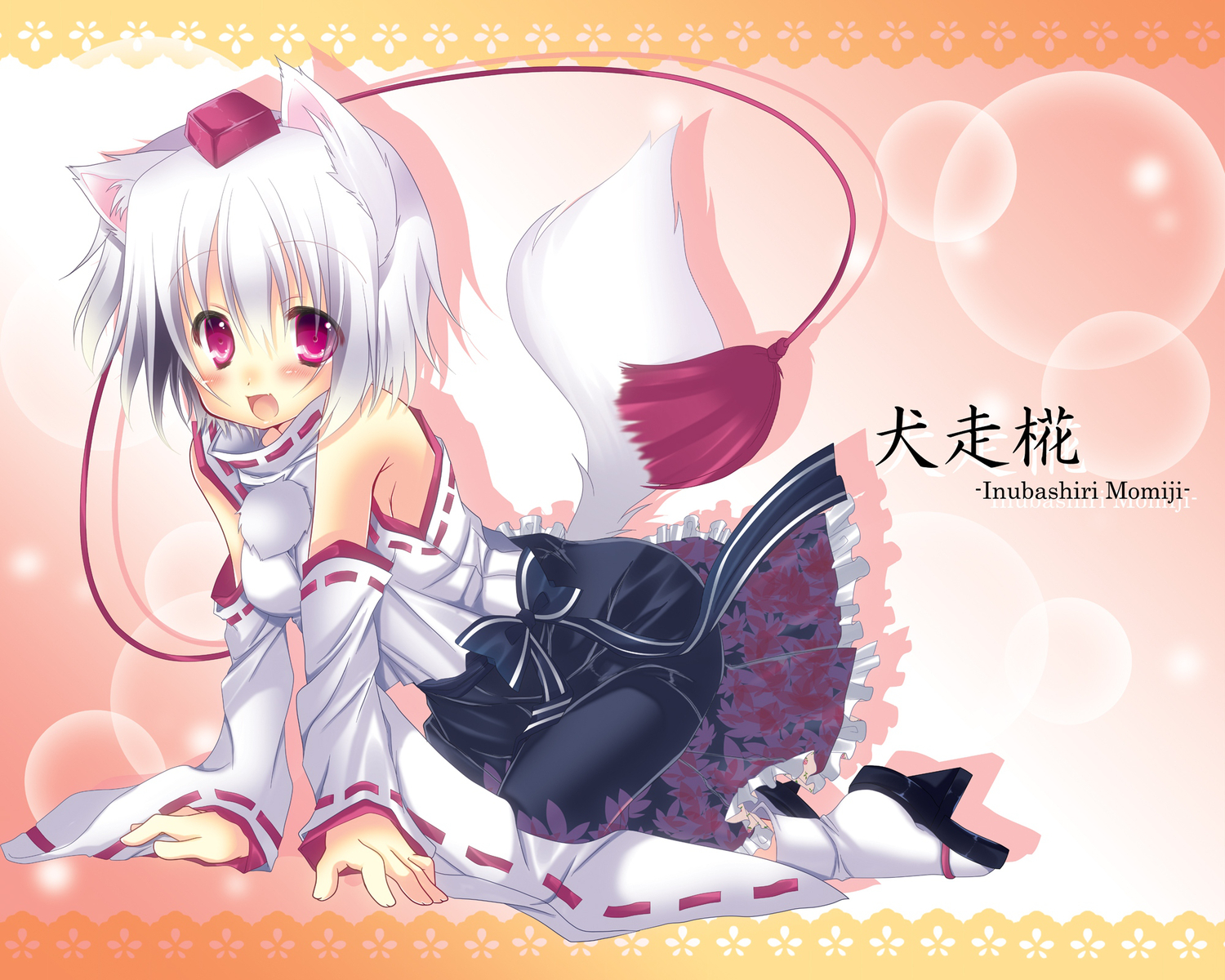 animal_ears, hikanyan, inubashiri_momiji, tail, touhou, wolfgirl