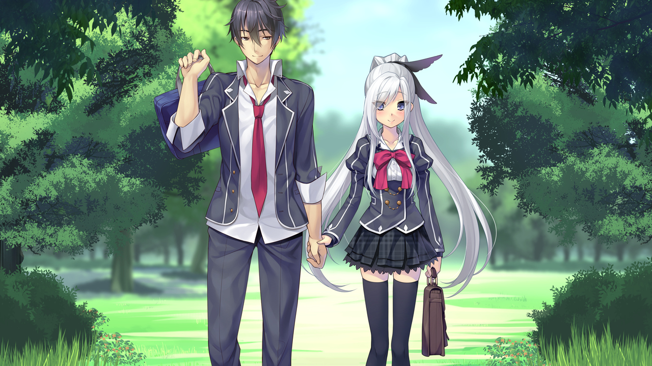 black_hair, blue_eyes, blush, game_cg, goka_michiru, gray_hair, long_hair, male