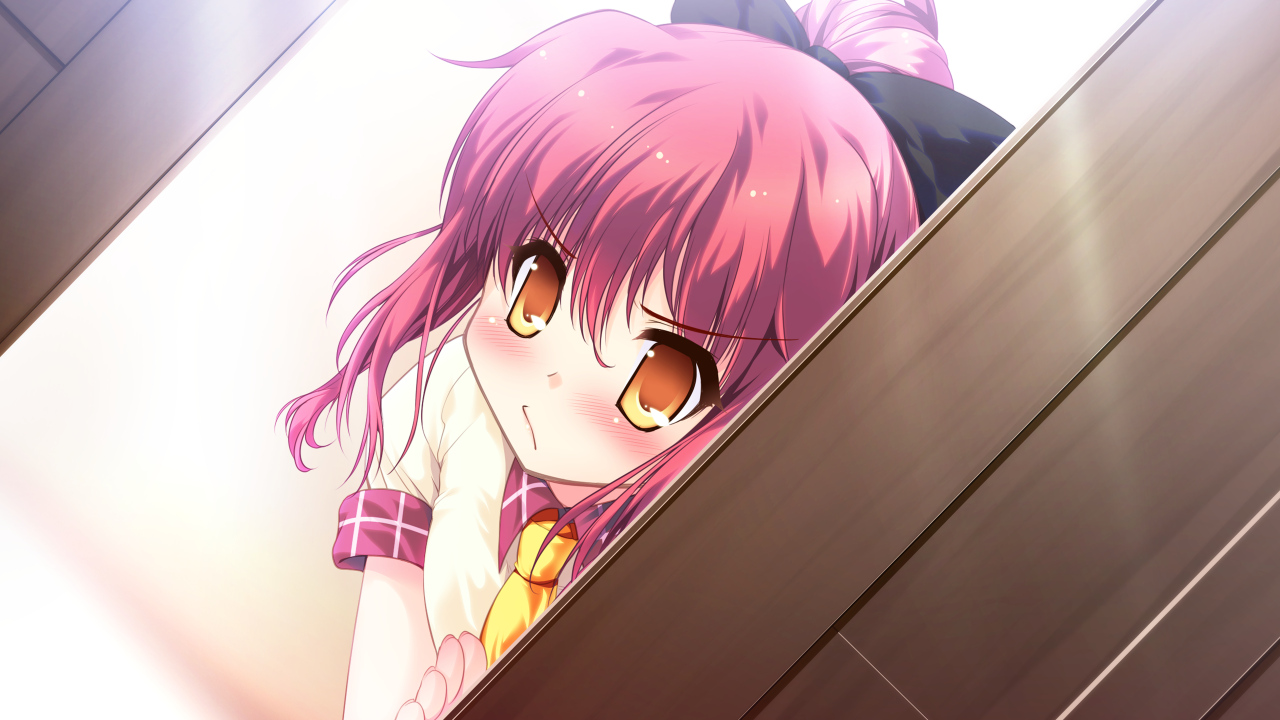 blush, colorful_cure, etoiles, game_cg, ichinose_hanatsu, moric, ponytail, red_hair