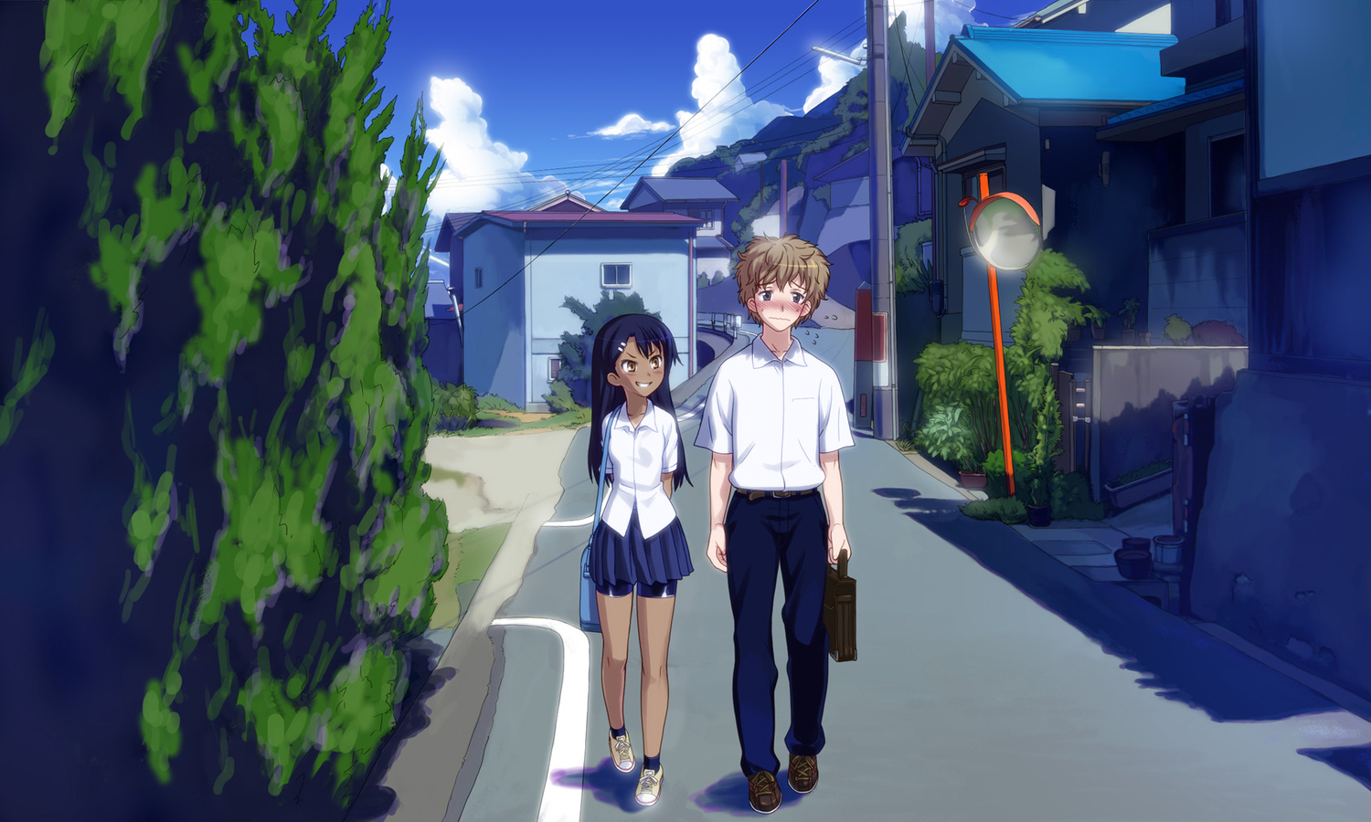 774_(nanashi), bike_shorts, jpeg_artifacts, school_uniform, shorts, tagme