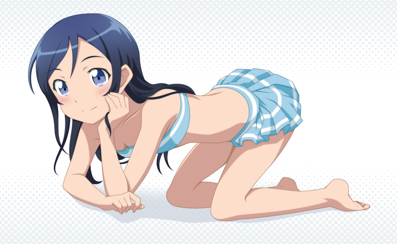 aragaki_ayase, bikini, blue_eyes, blue_hair, long_hair, ore_no_imouto_ga_konna_ni_kawaii_wake_ga_nai, smile_(rz), swimsuit