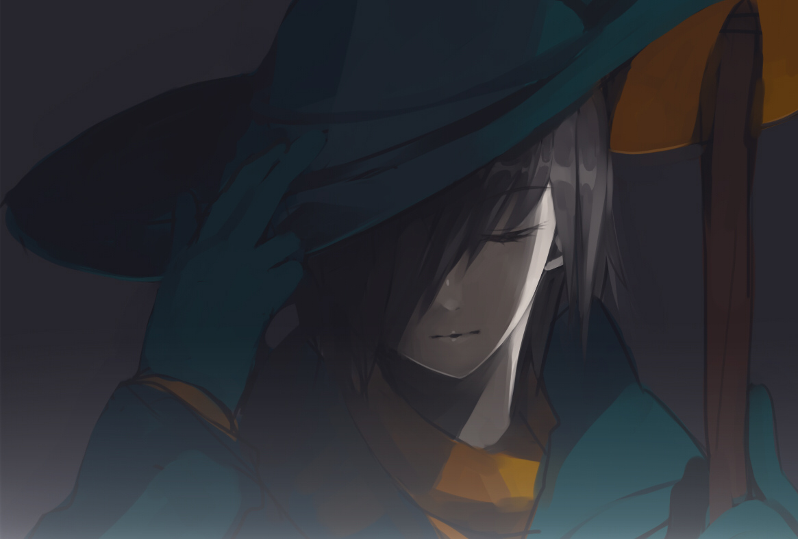 all_male, brown_hair, gloves, hat, male, puyo_pop_fever, remuresu, short_hair