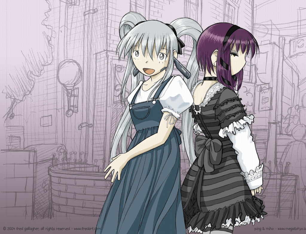 fred_gallagher, megatokyo, ping, tohya_miho